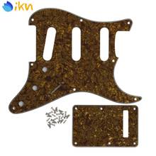 New Set of USA Vintage 8 Hole SSS Electric Guitar Pickguard Strat Back Plate & Screws for Guitar Parts Brown Pearl 4Ply 2024 - buy cheap