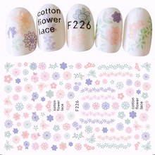6 sheets beauty adhesive nail art decorations stickers acrylic manicure flower decals nails accessoires F221226 2024 - buy cheap