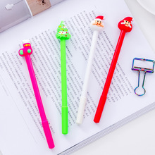 2 Pcs Santa Claus Christmas Gel Pen Kawaii Stationery 0.5mm Black Ink Pen Escolar Papelaria School Office Supplies 2024 - buy cheap