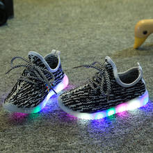 2017 New Led Shoes Kids Boys Girls Breathable Glowing Sneakers Toddler Boys Loafers High Quality Child Baby Shoes With Led Light 2024 - buy cheap