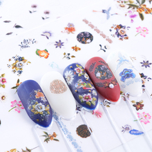 1pcs Adhesive Nail Sticker Decals 3D Decorations Nail Art Sliders Flowers Rose Transfer Stickers Wraps Manicure Tips TRF511/514 2024 - buy cheap