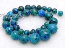 10-19mm green High quality graduate round Chrysocolla beads strands 15" -los238 Wholesale/retail Free shipping 2024 - купить недорого