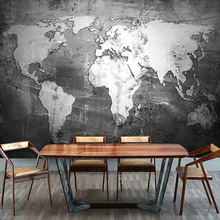 Custom Mural Wallpaper Retro Nostalgia World Map Wall Paper Roll Office Living Room Sofa Backdrop Wallpaper Papel De Parede 3D 2024 - buy cheap