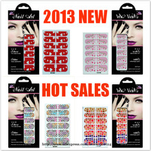 wholesale 2014 new 420 styles nail polish stickers 3D nail wraps self-adhesion nail patch foil 500packs/lot free EMS shipping 2024 - buy cheap