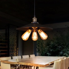 Luminária pendente estilo loft, luminária suspensa para sala de jantar, dispositivo de iluminação industrial, de ferro 2024 - compre barato