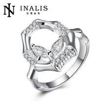 2016 nueva oferta anillos chapados en plata para mujeres anillo de boda joyería de moda anillo de compromiso REGALO PARA AMANTES R795-8 2024 - compra barato