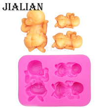 Free shipping cute baby soap mould chocolate cake decorating tools DIY baking fondant silicone mold T0177 2024 - buy cheap