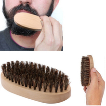 8cm Natural Boar Bristle Beard Brush Comb For Men Shaving Bamboo Face Massage Comb Beards Mustache 2024 - buy cheap