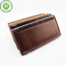 2013 Brand New  Man Wallets Purse Cowskin Genuine Leather Long Design Card Men's Wallet Money Bag Card Holder 2024 - купить недорого