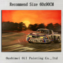 The King of The Rally Car Race Oil Painting On Canvas 100%Handmade High Quality Impression Rally Car Oil Painting For Home Art 2024 - buy cheap