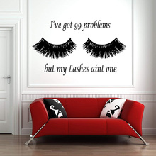 Lashes Wall Declas Eyelashes Eyebrows Brows Beauty Salon Decor Wall Decal Sticker Eye Quote Make Up Decor For Bedroom N40 2024 - buy cheap