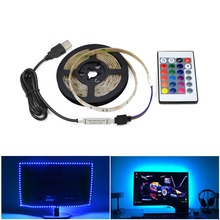 5V USB Port LED Under Cabinet Light RGB lamp for Cupboard Wardrobe Cabinet HDTV TV Desktop PC Decoration lighting 1M 2M 3M 4M 5M 2024 - buy cheap