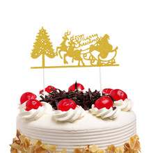 Topo de cupcake para aniversário infantil, decoração de ano novo, com bandeiras para festa de casamento, chá de bebê, faça você mesmo 2024 - compre barato