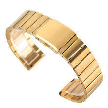 18mm 20mm 22mm 24mm Stainless Steel Gold Casual Wristwatch Band Watch Clasp Replacement Metal Strap Solid Link Bangle Bracelet 2024 - buy cheap