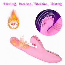 7 Speeds Automatic Telescopic G-Spot Heating Vibrator Sex Clitoris Stimulator Tongue Roller Dildo Vibrator Adults Toys for Women 2024 - buy cheap