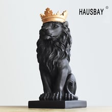 Abstract Resin Lion Sculpture Crown Lion Statue Handicraft Decorations Lion Modle Home Decoration Accessories Kids Gifts 05446 2024 - buy cheap