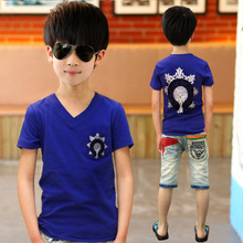 Summer Tee Children t shirts baby kids boys short sleeve T shirts  baby children clothing pure cotton tees casual 5-12Y 2024 - buy cheap