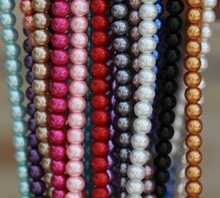 OMH wholesale free ship 12mm 10pcs White Black red Purple, blue round glass spacer pearl beads Many colors to pick 2024 - buy cheap