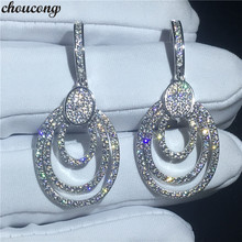 choucong Luxury Drop earring Pave setting AAAAA zircon 925 Sterling silver Engagement Wedding Dangle Earrings for women jewelry 2024 - buy cheap