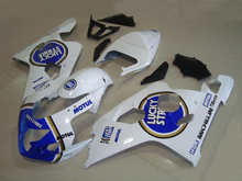 De blanco, azul, kit de carenado para SUZUKI GSXR600 750 GSXR600 GSXR750 GSX-R600 750 K4 04 05 2004 2005 carenados conjunto + regalos 2024 - compra barato