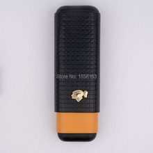 COHIBA Cedar Wood Cigar Humidor Travel Portable Leather Cigar Case Fit 2 Fingers 54rings Cigar 2024 - buy cheap