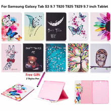 New Arrival painting Book Case Cover For Samsung Galaxy Tab S3 9.7 T820 T825 T829 9.7 inch Tablet stand cover case + Stylus Pen 2024 - buy cheap