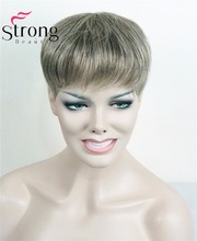 StrongBeauty-tupé sintético para mujer, extensiones de cabello corto, opciones de color 2024 - compra barato