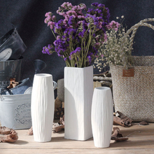 Vaso de cerâmica para decoração de casa, vaso de flores de porcelana europeu fashion branco vaso decorativo moderno para mesa 2024 - compre barato