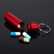 1PC Pill Box Case Bottle Waterproof Aluminum Cache Drug Holder Container Keychain Medicine Box Health Care Hot sale 2024 - buy cheap