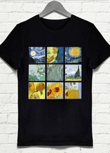kuakuayu HJN Van Gogh T-shirt Vincent Van Gogh TShirt Van Gogh Clothing Van Gogh Sunflowers T-Shirt Art Print Shirt T Shirt 2024 - buy cheap