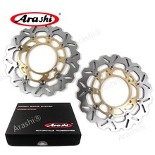 Arashi 1 Pair For SUZUKI GSR750 2011 - 2014 CNC Full Floating Front Brake Disc Rotor GSR 750 ABS  2011 2012 2013 2014 2015 2016 2024 - купить недорого