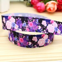 7/8 "envío gratuito flores cinta de grosgrain estampada hairbow sombreros fiesta decoración bricolaje al por mayor OEM 22mm P5340 2024 - compra barato