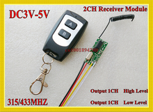 DC 3 V-5 V Mini Receptor Módulo 3 V 3.7 V 4.5 V 5 V RF 2CH Módulo receptor 1CH 1CH Alto Nível Baixo Nível TTL câmera Do Obturador liberação 2024 - compre barato