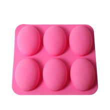 Molde de silicone sabão 6 ovos ovais forma bolo de gelo fondant mousse bolo de biscoito ferramentas de cozimento diy doces molde bakeware decoração 2024 - compre barato