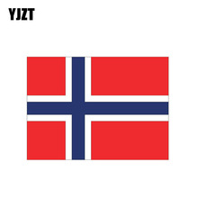 YJZT 14.2CM*10.2CM Creative Motorcycle Funny NORWAY Flag Car Sticker Decal PVC Decorate 6-0459 2024 - buy cheap