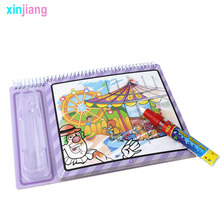 Amusement Park Water Drawing Books & Magic Pen Water Coloring Books Water Painting Boards Educational Toys For Children 2024 - buy cheap