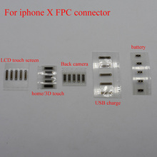 Pantalla LCD con botón de inicio, carga de cámara trasera con conector usb FPC para iPhone X, placa base, placa lógica, placa base, 20 Uds. 2024 - compra barato