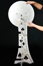 Mesa dobrável de metal (circular), mágica/truque de mágica, mágica, adereços 2024 - compre barato