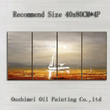 Best Hotel Decoration Skills Artist Handmade Good Quality Modern Abstract Seascape Oil Painting On Canvas For Home Decoration 2024 - buy cheap