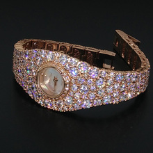 Melissa-Reloj de lujo para mujer, pulsera elegante con diamantes de imitación, Circonia cúbica, hora de vestir, Reloj de cristal, caja de regalo para cumpleaños 2024 - compra barato