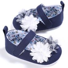 E & bainel criança lisa flor sapatos de berço sola macia criança meninas sapatos de bebê prewalker 2024 - compre barato