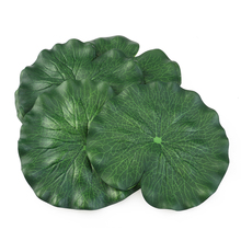 Plantas artificiales de 18CM para decoración de piscinas, decoración de agua, acuario, estanque de peces, paisaje, hoja de loto (verde), 10 Uds. 2024 - compra barato