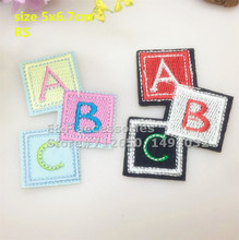 New arrival mixed 10 pcs ABC school series Embroidered patches iron on cartoon Motif Applique RS embroidery accessory 151106 2024 - buy cheap