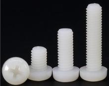 20pcs/lot White Plastic Screw Nylon M5 M6 Round Pan Phillips Head Screw Bolt 2024 - buy cheap