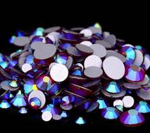 Siam AB Color ss3,ss4,ss5,ss6,ss8,ss10,ss12,ss16,ss20,ss30 Flat Back Crystal Non Hotfix Nail Art Rhinestones Decorations 2024 - buy cheap