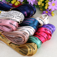 10mm 5yards Handmade Printed Polyester Ribbon for Wedding Christmas Party Decorations DIY Bow Craft Ribbons Card Gifts Wrapping 2024 - buy cheap