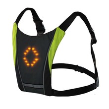 Reflective LED Wireless Safety Vest Turn Signal Light For Bicycle Riding Night Warning Guiding Light Cycling Vest 2024 - buy cheap