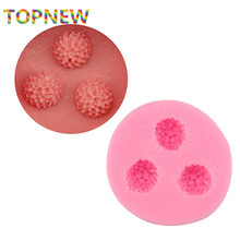 New 3-Hole Flowers Silicone Molds  Fondant Jelly Cake Jello Ice Sugar Lace Moulds Cake Decoration Tools kitchen C1707 2024 - buy cheap