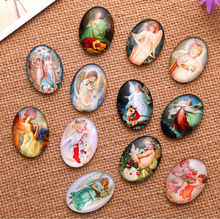 Noble Angel 13x18mm/18x25mm/30x40mm Oval Photo Glass Cabochon Demo Flat Back Making Findings Jewelry Making 2024 - buy cheap