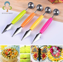 Double-End Multi Function Stainless Steel Fruit Melon Baller Carving Knife Ice Cream Scoop Spoon Kitchen Tools Accessories 2024 - buy cheap